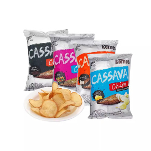 【自营】印尼进口克恩兹125g黑胡椒味木薯片芝士膨化零食薯片食品