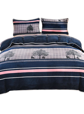 加厚被套俏妮子牛奶绒保暖