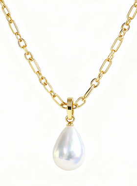 天然巴洛克珍珠S925纯银项链