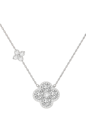 足银s999幸运四叶草纯银项链女轻奢风高级感小众精致锁骨链送女友