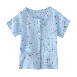 儿童胳膊骨折衣服手臂受伤打石膏易穿脱护理服小孩手术住院病号服