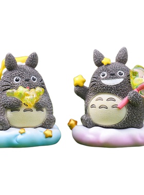 乡间小路上的隐身龙猫盲盒摆件