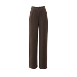 逸阳冬季加绒加厚直筒裤女窄版高腰显瘦阔腿百搭休闲保暖白色裤子