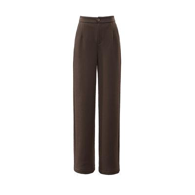 逸阳高腰加绒显瘦休闲百搭直筒裤