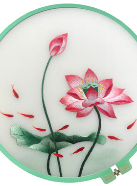 苏州刺绣初学DIY材料包团扇子
