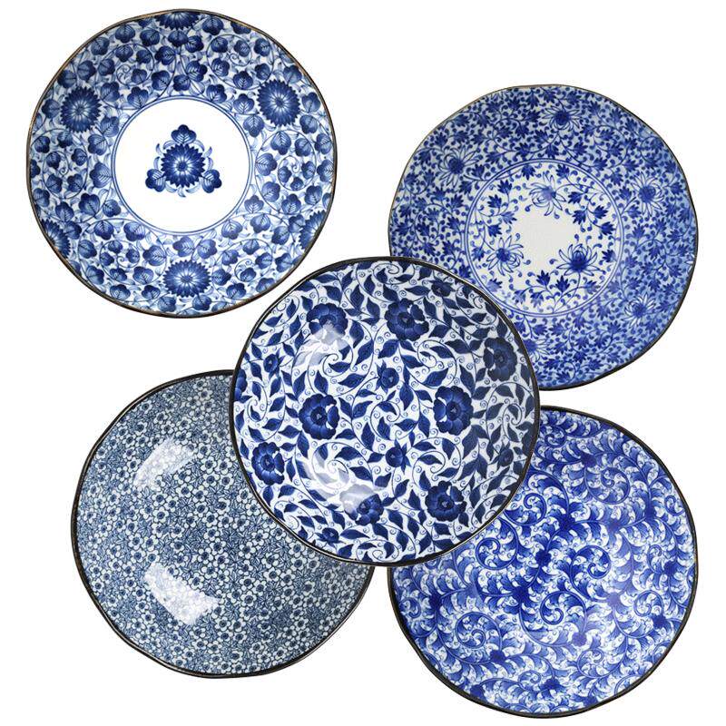 【自营】日本进口美浓烧陶瓷餐具沙拉水果菜盘深盘日式家用大盘子