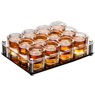 shot杯小玻璃酒杯家用加厚白酒杯烈酒杯ktv洋酒杯70ml小酒杯套装