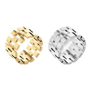 【情人节礼物】CalvinKlein官方正品CK风尚小银方时尚女士戒指