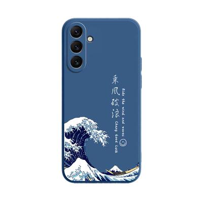 适用三星A55液态硅胶手机壳送绳