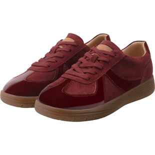 【新年马上旺】暇步士复古德训鞋新年红女鞋四季阿甘鞋真皮休闲鞋