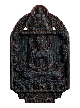 高端柬埔寨菩萨棋沉香莲花吊坠