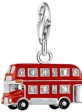 三维立体伦敦巴士吊坠-托马斯萨博旅游特色首饰品 3D bus charm