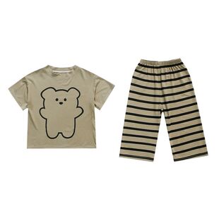 男童夏季款新短袖卡通睡衣男孩莫代尔宽松韩版宝宝空调家居服套装
