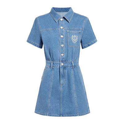 牛仔做旧FivePlus单排扣