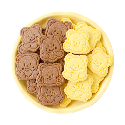 儿童节蛋糕装饰黄油小熊饼干摆件