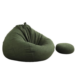 麂皮绒懒人沙发可躺可睡EPP颗粒豆袋单人客厅榻榻米卧室休闲躺椅