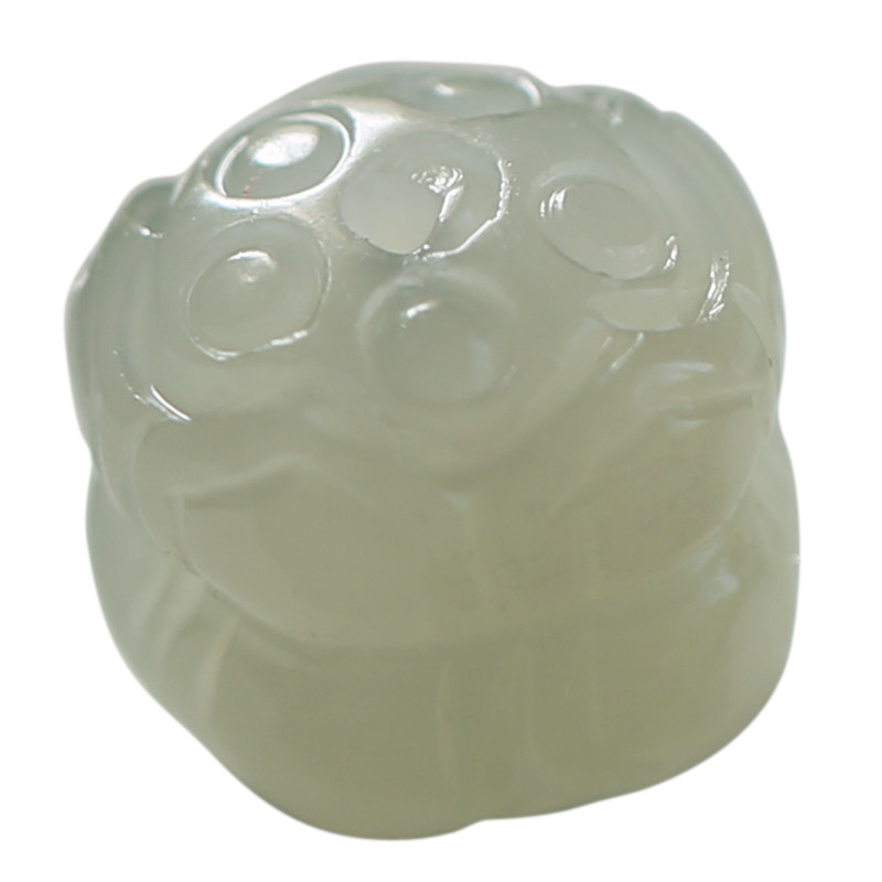 天然和田玉并蒂莲手链配珠