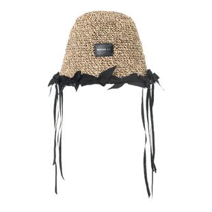 SHINE LI 李姗【都市动物纹】蝴蝶结钟形帽 帽子遮阳帽女防晒