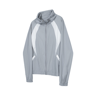 SILENTEX 超轻量功能户外防泼水连帽拼色防晒衣