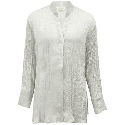 COCOBELLA重工压褶缎面衬衫