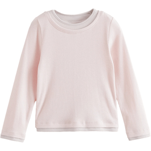 [时尚假两件]马克珍妮女童软弹miu系长袖T恤 儿童春装上衣551212