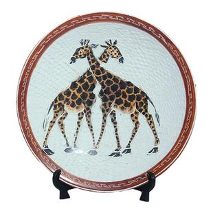 非洲特产石雕刻工艺品摆件创意家居装饰品装饰盘子摆件肯尼亚皂石