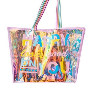 尚盈@镭射包沙滩包果冻包游泳包大容量手提透明包包单肩防水女包