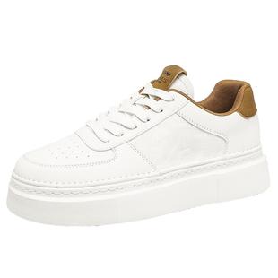 森马男鞋冬季高级感百搭低帮平板鞋男士休闲皮鞋运动增高小白潮鞋