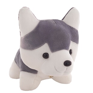 毛绒玩具哈士奇趴趴狗二哈公仔铃铛狗狗抱枕玩偶布娃娃儿童礼物女