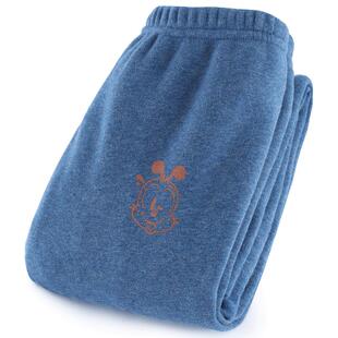 巴布豆儿童秋裤纯棉加绒加厚男童保暖裤子宝宝线裤棉毛裤单条内穿