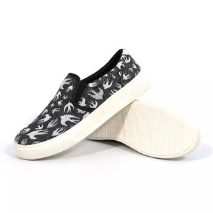 jm快乐玛丽男鞋春夏款断码特价手绘涂鸦懒人鞋休闲帆布鞋子57301M