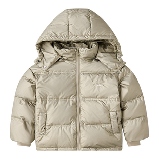 童装男童羽绒服90白鸭绒儿童保暖可拆卸连帽外套中大童冬装洋气潮