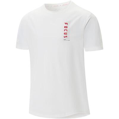 特步圆领T恤男2025年夏季新款弹力训练短袖运动上衣975329010076