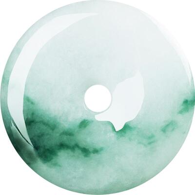 宋氏老玉匠翡翠A货平安扣玉吊坠