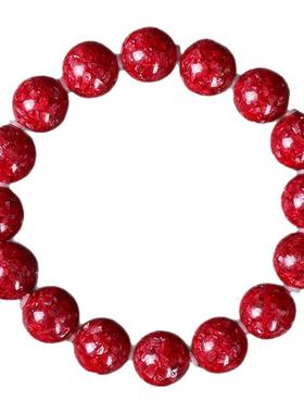 转运珠本命年收藏级手串全透朱砂