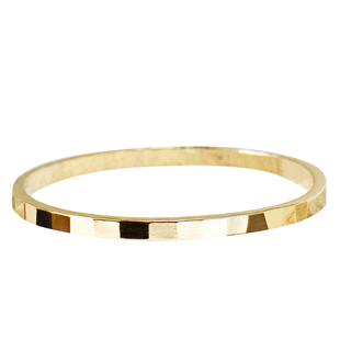 14K包金格子切面 金色尾戒指环 闺蜜女关节戒指细 欧美原创手工