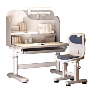 伯课儿童学习桌椅套装可升降小学生写字桌家用书桌写字台作业桌