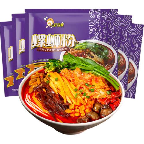 好欢螺螺蛳粉柳州特产米粉300g*5袋螺狮粉速食鲜辣酸爽宵夜