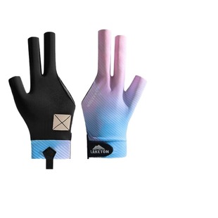 三指左手手套女士高颜值台球比赛专用半指粉色透气桌球户外防滑