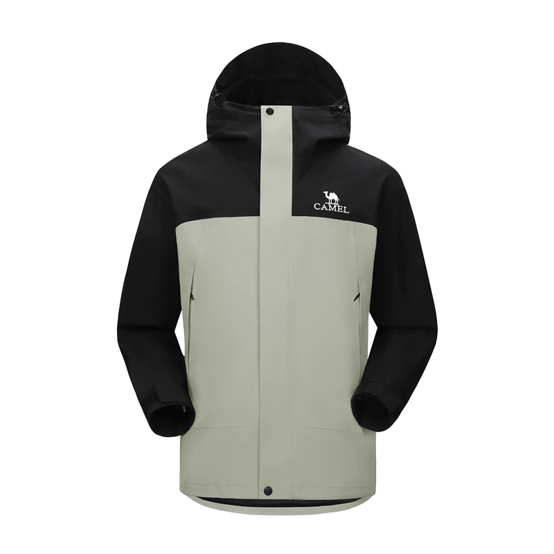骆驼2025秋冬新款北风冲锋衣男单层防风防水拼色户外旅游登山服