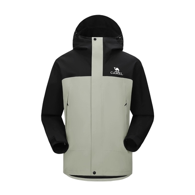 骆驼2025秋冬新款北风冲锋衣男单层防风防水拼色户外旅游登山服