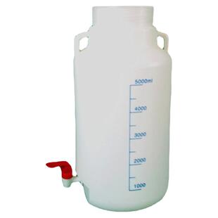 塑料下口瓶5LHDPE加厚放水桶带龙头瓶化学实验塑料试剂瓶酵素桶