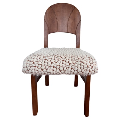 法式中古复古风实木餐椅花瓣椅