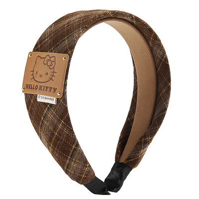 兰诺HelloKitty宽边格纹儿童发箍