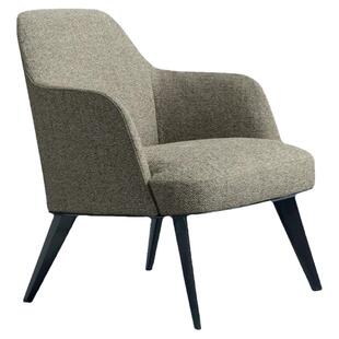 北欧现代艺术实木布艺软包扶手椅简约家用酒店网红单人沙发休闲椅