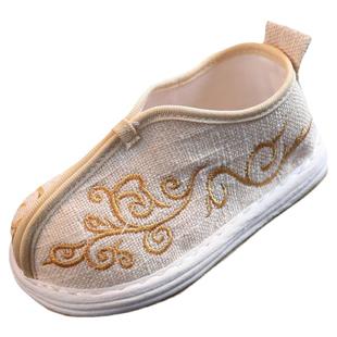 汉服鞋子男童古风鞋宝宝老北京手工千层底唐装鞋小童儿童布鞋春款