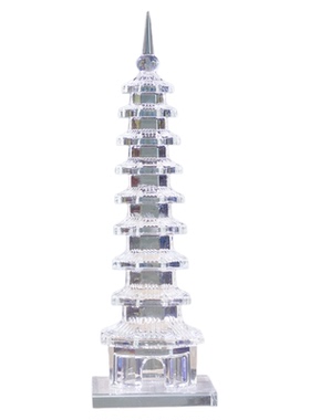 水晶文昌塔空心装藏十三层九七十一层学生书桌办公佛堂用2026摆件