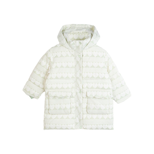 青蛙王子童装女童中长款羽绒服冬季新款宝宝冬装小女孩公主风外套