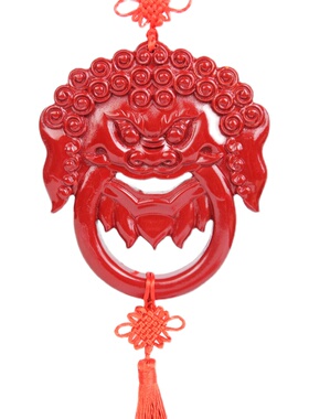 桃木龙八子椒图家居木雕