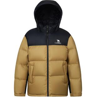 骆驼火山羽绒服女秋冬季2025新款连帽羽绒衣加厚抗寒短款面包服